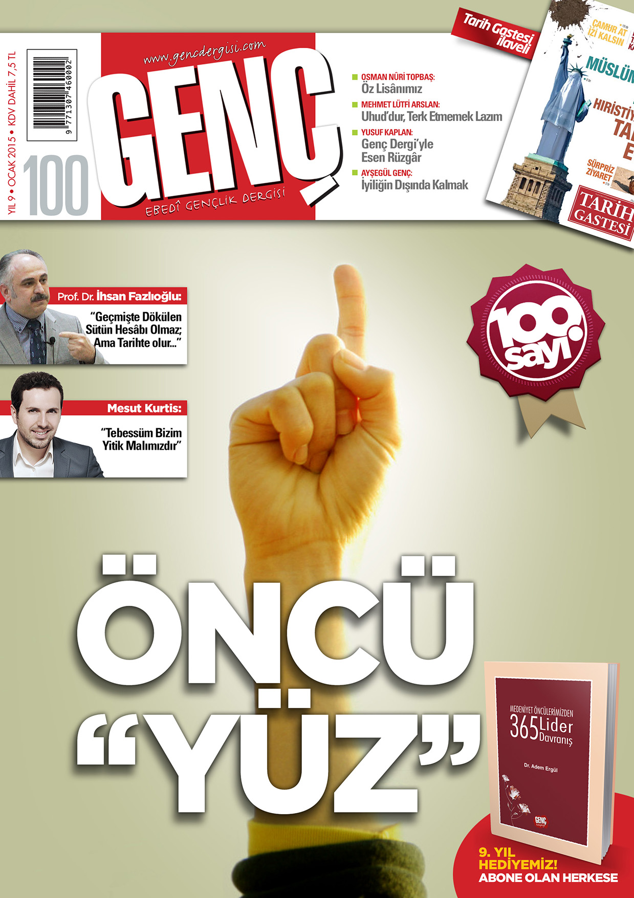 Genç Dergi 100. sayı kapağı — Ocak 2015