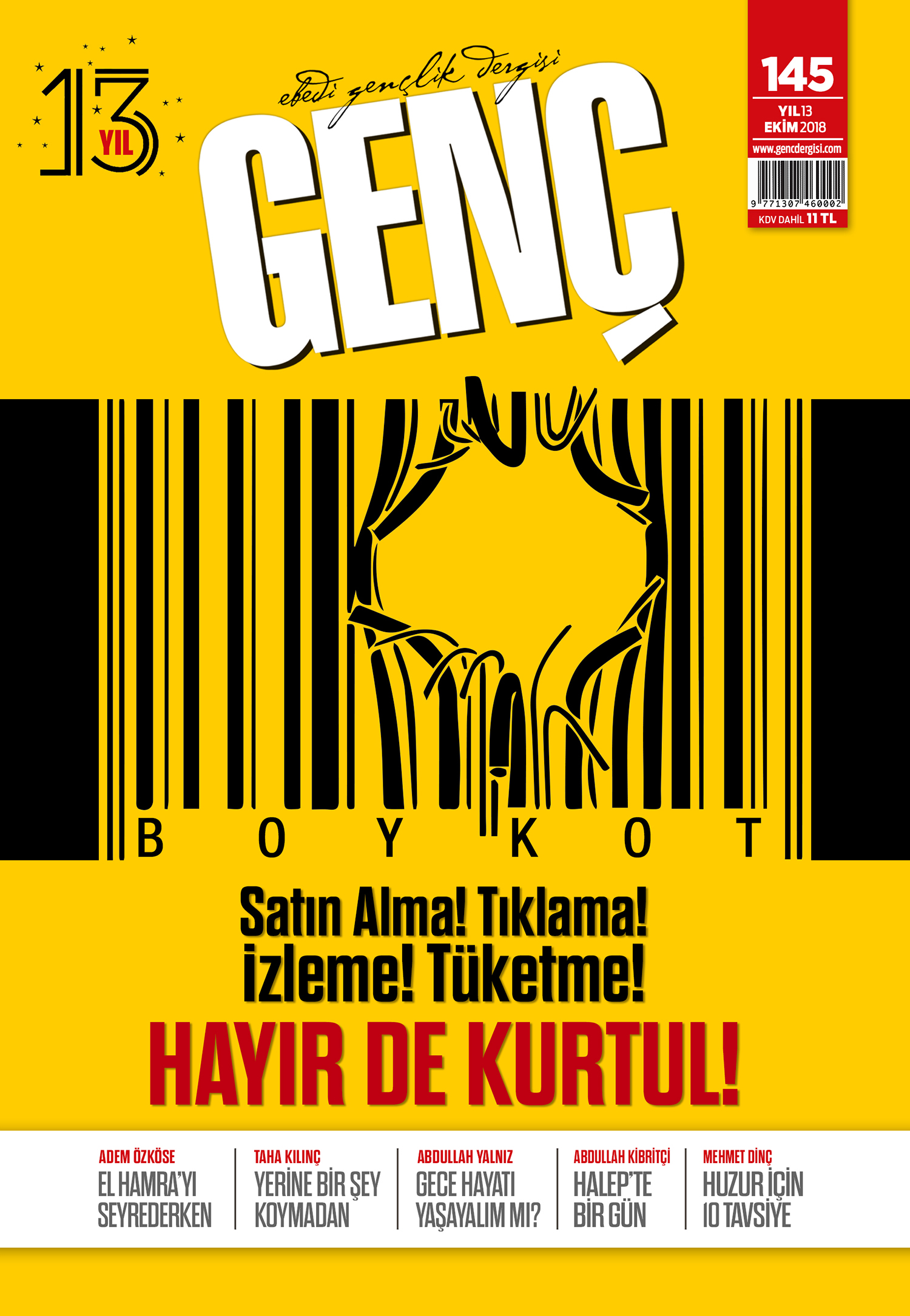 Genç Dergi 145. sayı kapağı — Ekim 2018