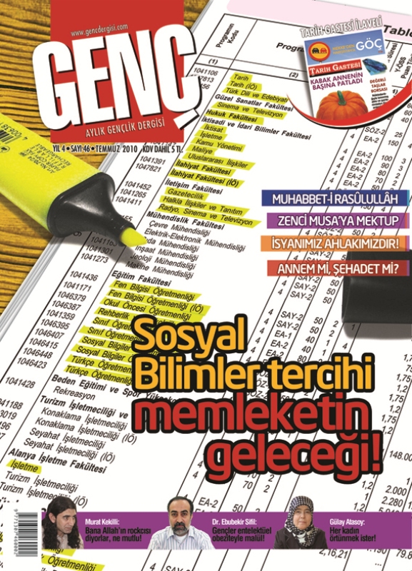 Genç Dergi 46. sayı kapağı — Temmuz 2010