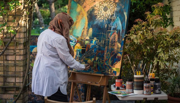 Tuvallerine İslam`ı Yansıtan Ressam: Siddiqa Juma
