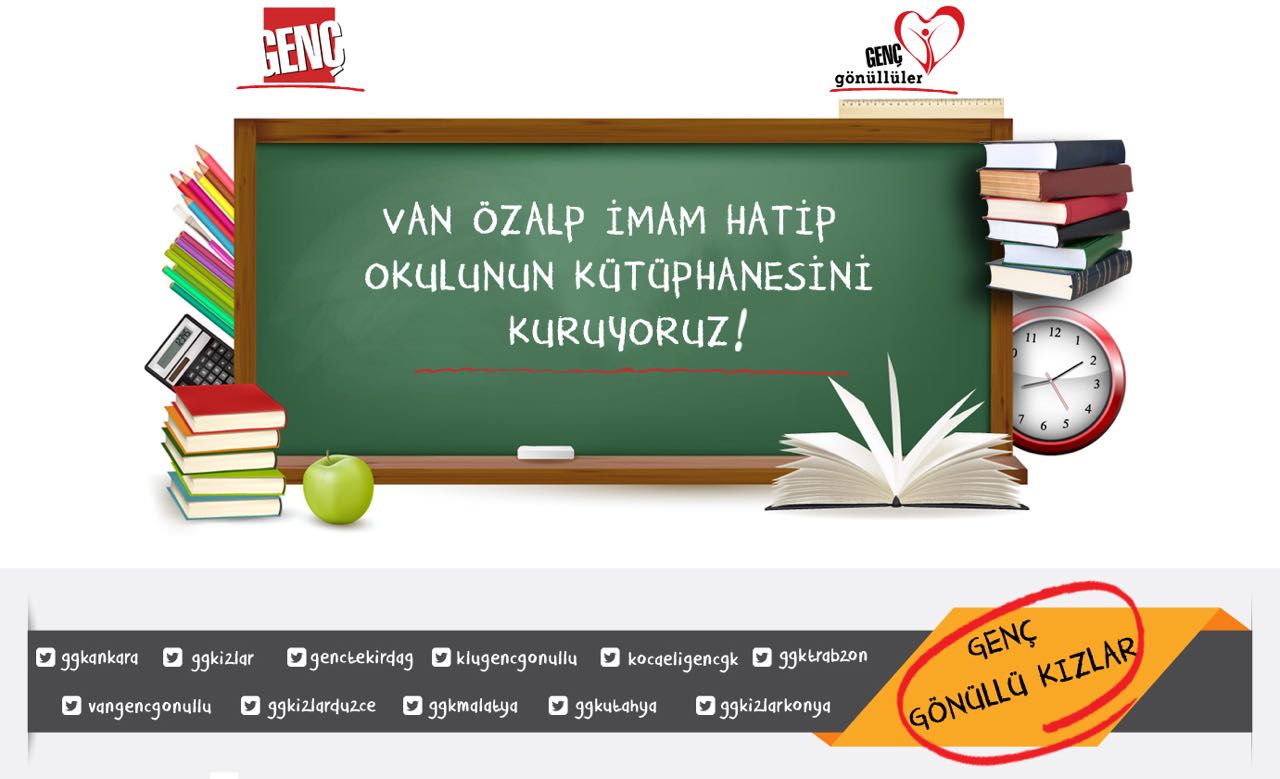 Van Özalp İmam Hatip Okulu`na Kitap Bekliyoruz!