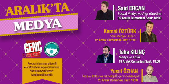 GENÇ Akademi Aralık`ta Medya`yı Başlatıyor!