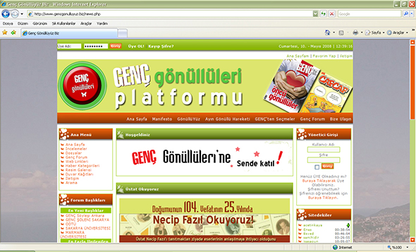 Genç Gönüllüler Bu Sitede Buluşuyor www.gencgonulluyuz.biz
