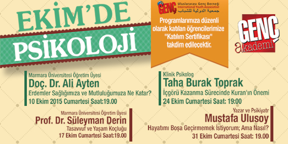 Ekim`de Genç`te Psikoloji Rüzgârı Esecek